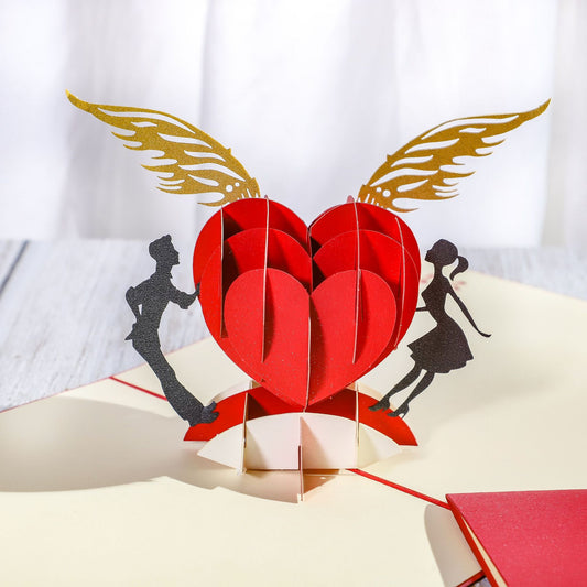 3D Engagement Cards Lovers Wedding Invitation Greeting Cards Laser Cut Valentine's Day Gift Anniversary Card